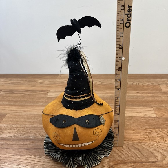 Rare Department 56 Plush Pumpkin Head 91602 Vintage-Look Halloween Decor - Picture 12 of 12